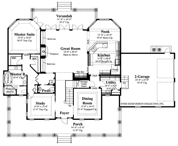 Cadenwood-Main Level Floor Plan-Plan #7076