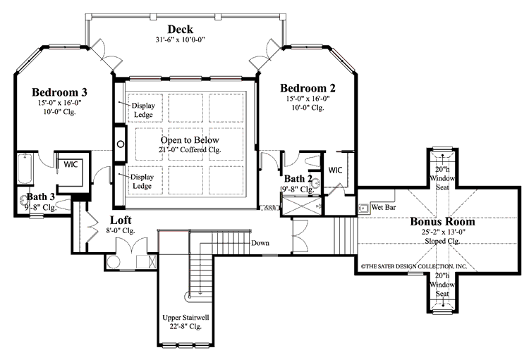 cadenwood-upper level floor plan-plan #7076