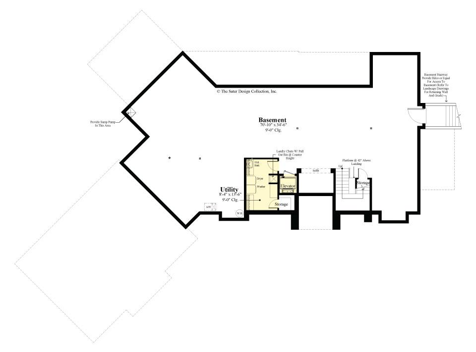 buttercup house plan, basement floor plan