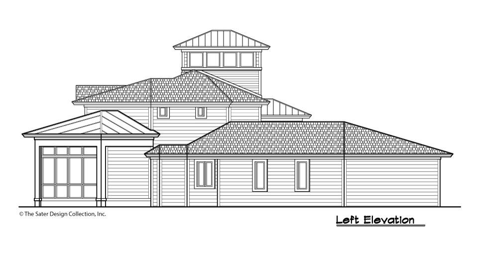 Buttercup House Plan, left elevation