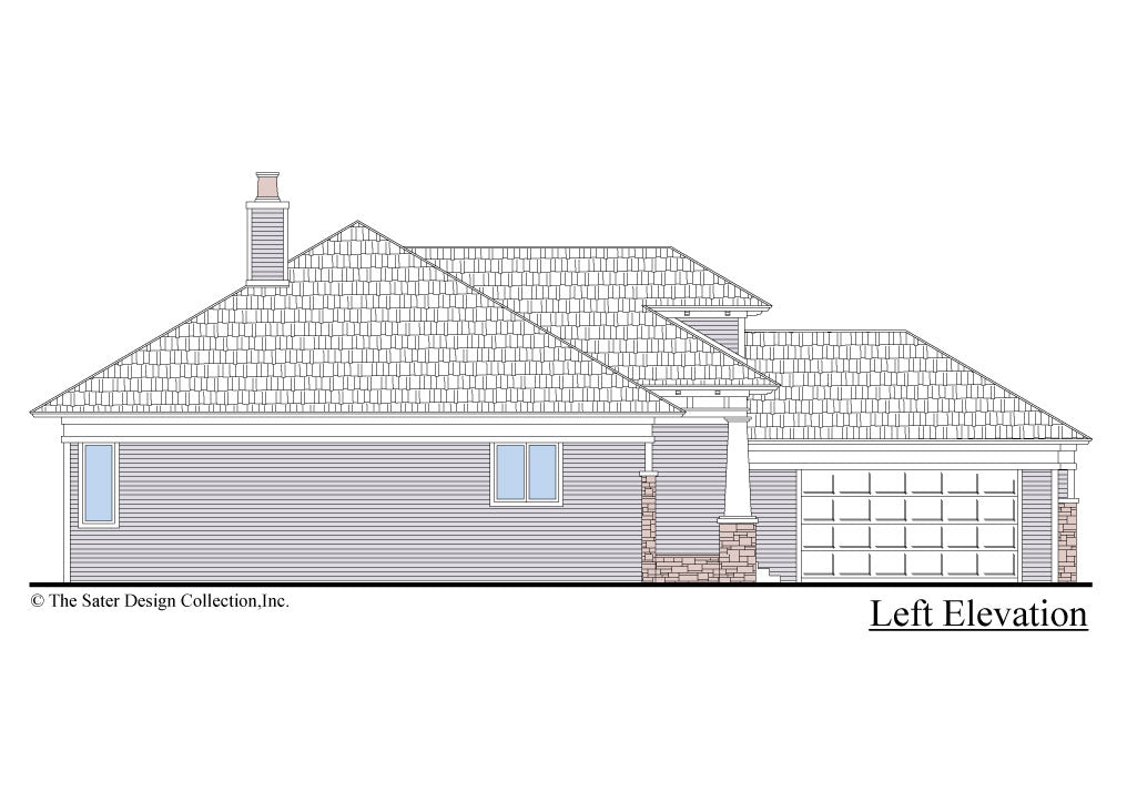 The Burroughs House Plan Left Elevation