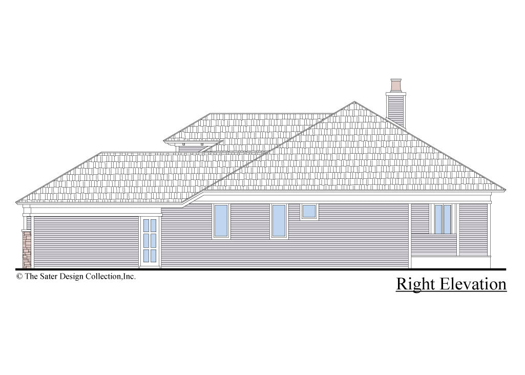 The Burroughs House Plan Right Elevation
