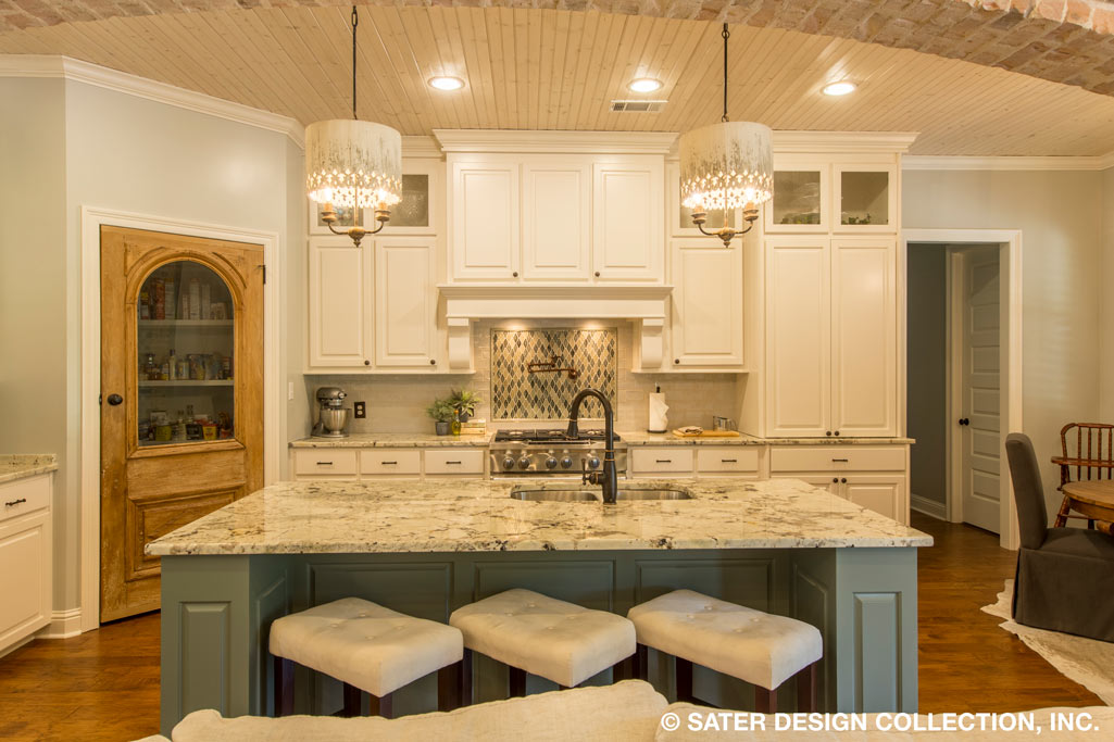 Bayberry Lane House Plan kitchen island