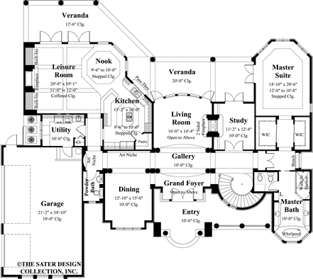 House Plan Royal Country Down | Sater Design Collection