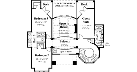 clarissant-upper level floor plan-plan #8002