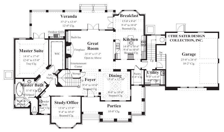 chadbryne home plan - main floor plan - #8004-main-floor