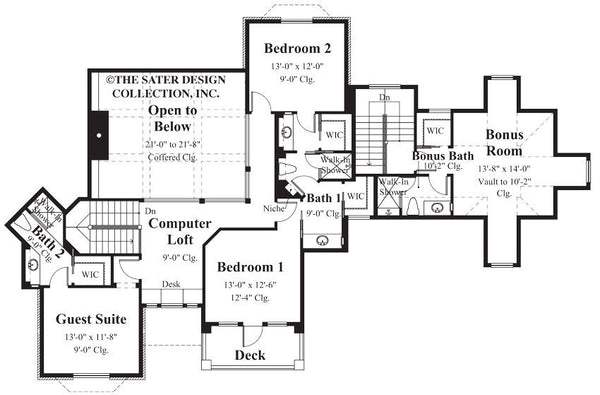 Chadbryne Home Plan - Upper Level Floor Plan - #8004