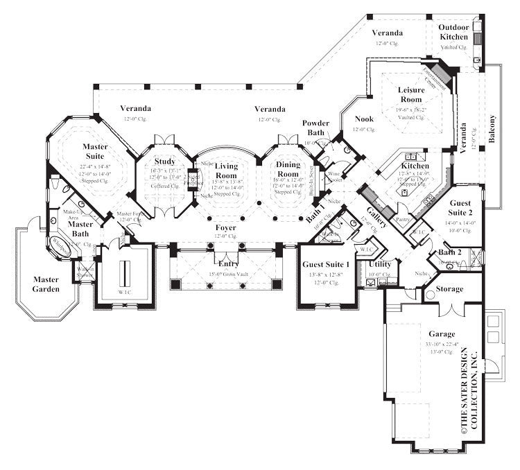 baxter-main level floor plan - plan #8009