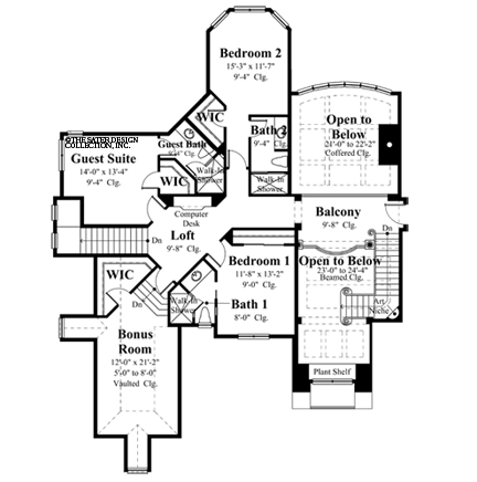 capucina- upper level floor plan -#8010