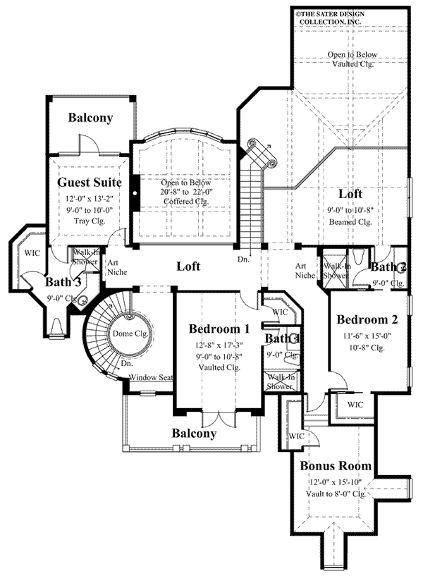 Coach Hill-Upper Level Floor Plan-Plan #8013
