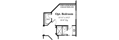 Burke House- Optional Bedroom Floor Plan -Plan #8015