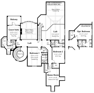 Burke House- Upper Level Floor Plan -#8015 
