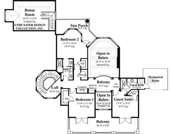 bellamy home upper level floor plan -#8018
