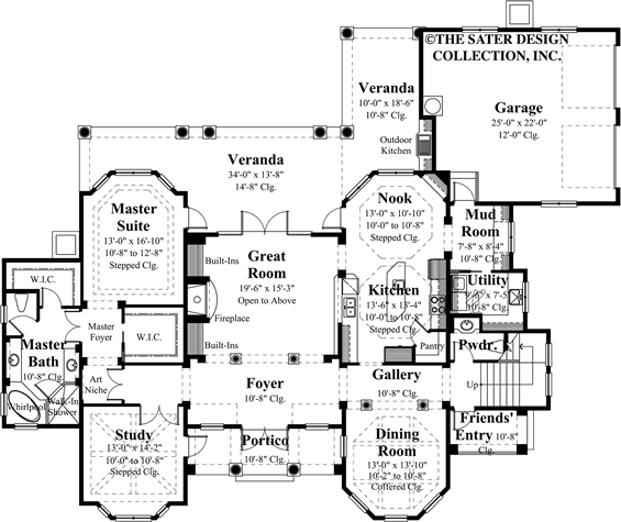 ascott main level floor plan - plan# 8019_m