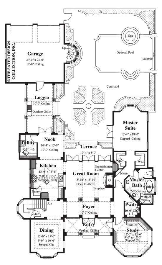 bartolini-main level floor plan -plan #8022