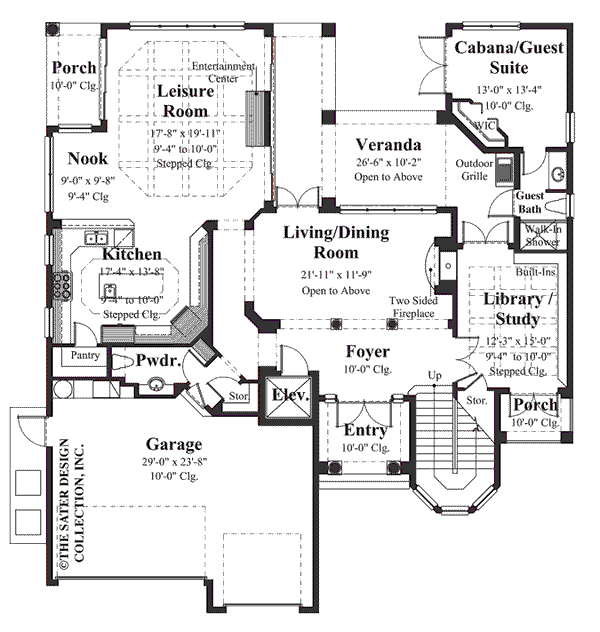 Vasari-Main Level Floor Plan- #8025