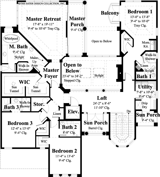 vasari-upper level floor plan- #8025