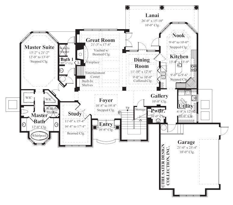 chadwick home - main level floor plan - plan #8038