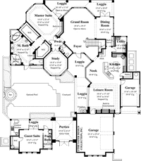 Huxford Home by Sater Design - Main Level Floor Plan -#8048