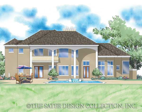 Huxford Home Rear Elevation Render Image -Plan #8048