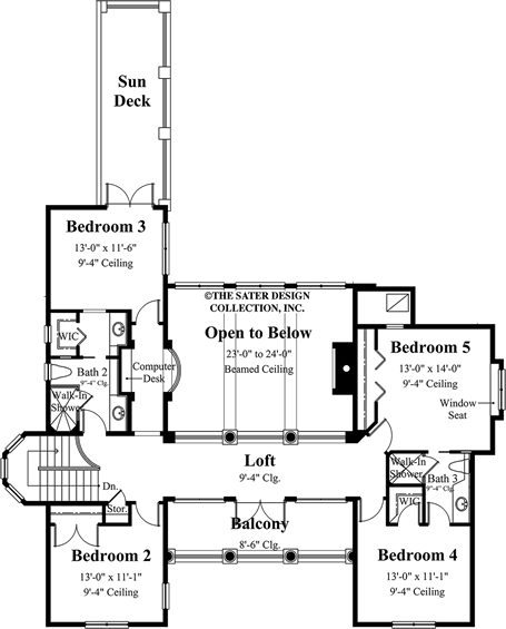 Corsini-Upper Level Floor Plan-#8049