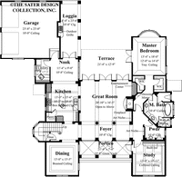 Solaine-Main Level Floor Plan-Plan #8051