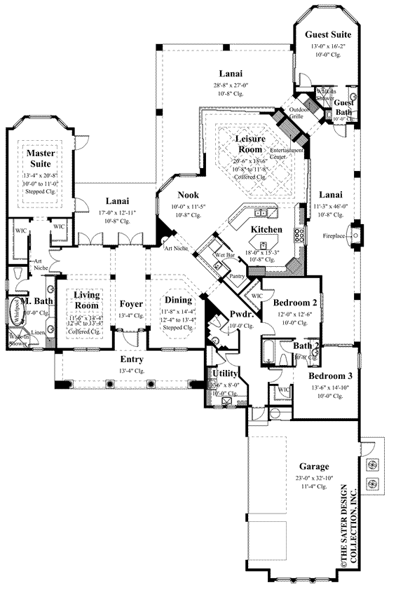 Caprina- Main Level Floor Plan -Plan #8052