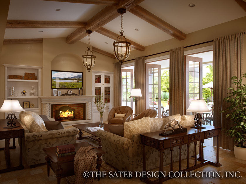 Casina Rossa-Great Room/Fireplace-Plan #8071