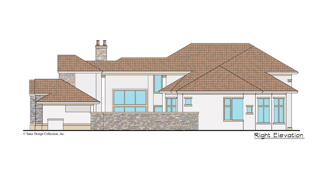 Monte Rosa home design right elevation