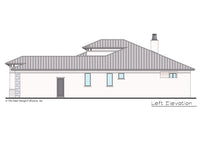 Riverside home design left elevation