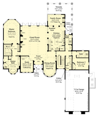 Tuscan style home plans first floor plan