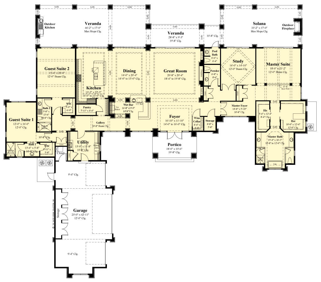 plan #9022 main floor plan