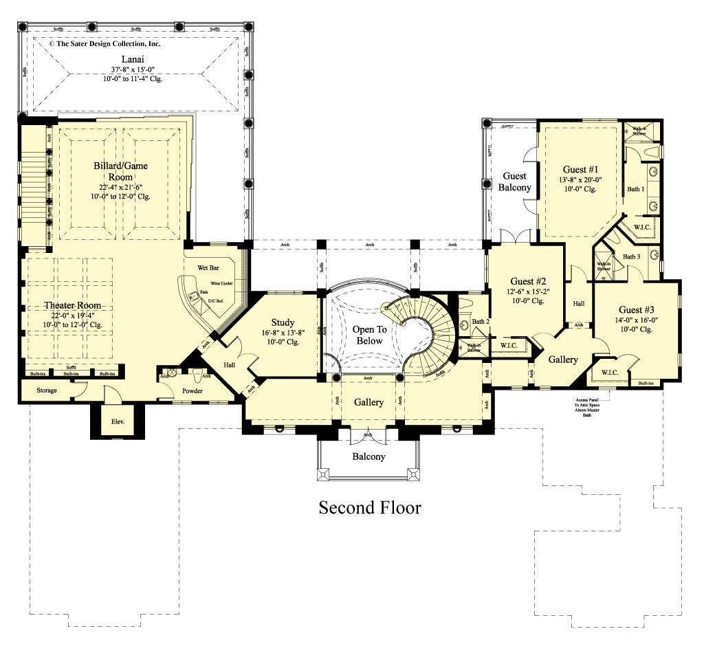 villa belle second floor plan