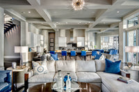 Waters Edge House Plan view of the kitchen from the grand salaon