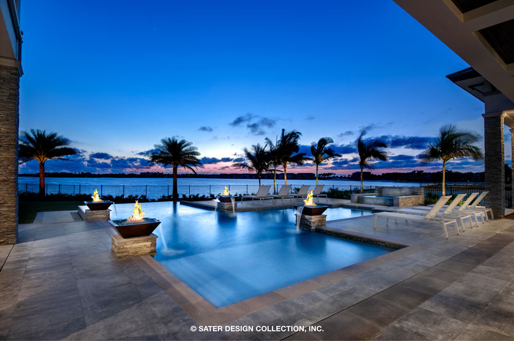 Waters Edge House Plan&#39;s optional pool