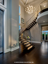 Waters Edge House Plan&#39;s masterful staircase 